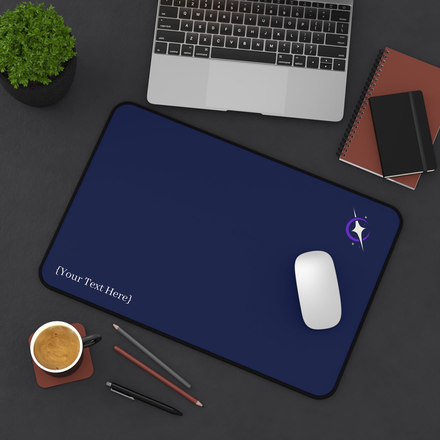 Navy Celestial Desk Mat/Mouse Pad