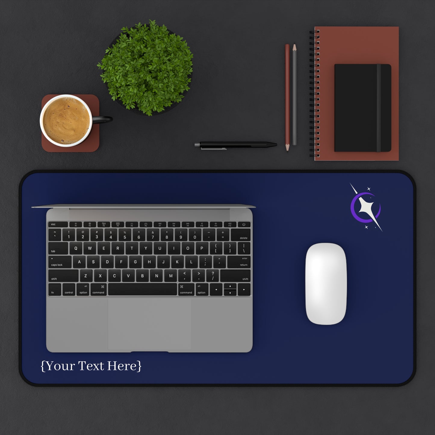 Navy Celestial Desk Mat/Mouse Pad