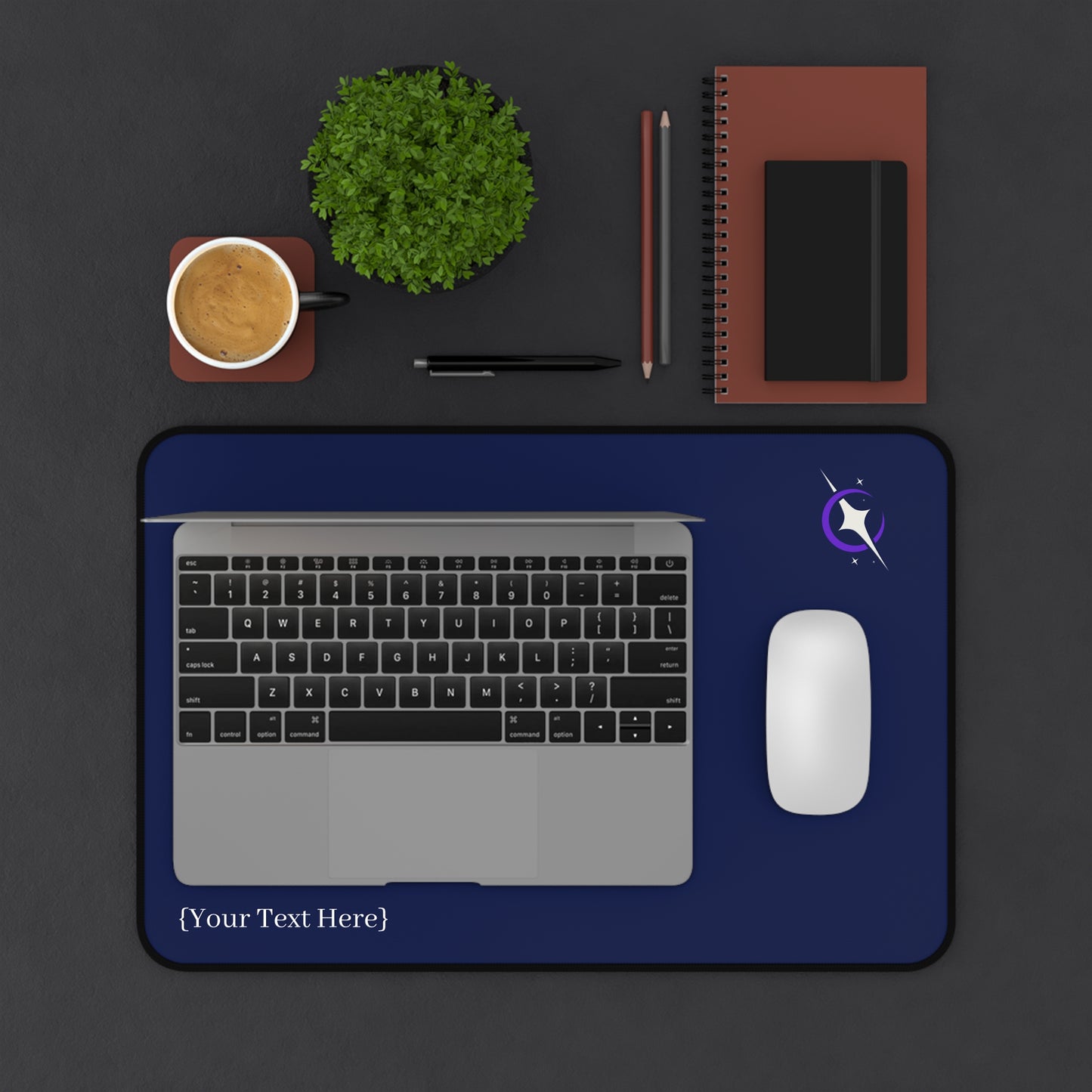 Navy Celestial Desk Mat/Mouse Pad